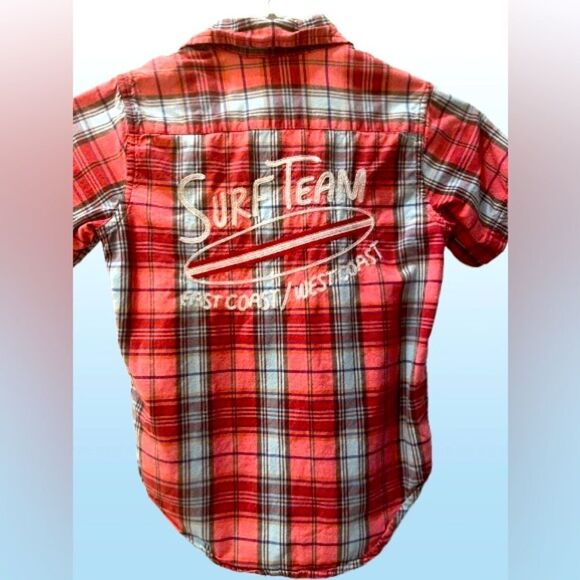 GAP Red and White Button Down Shirt - Picture 1 of 9